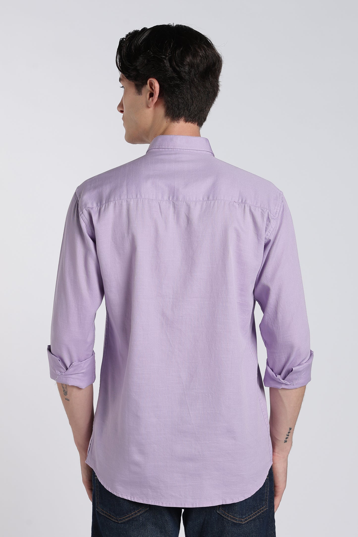 Haze Violet Vintage Linen Blend Shirt