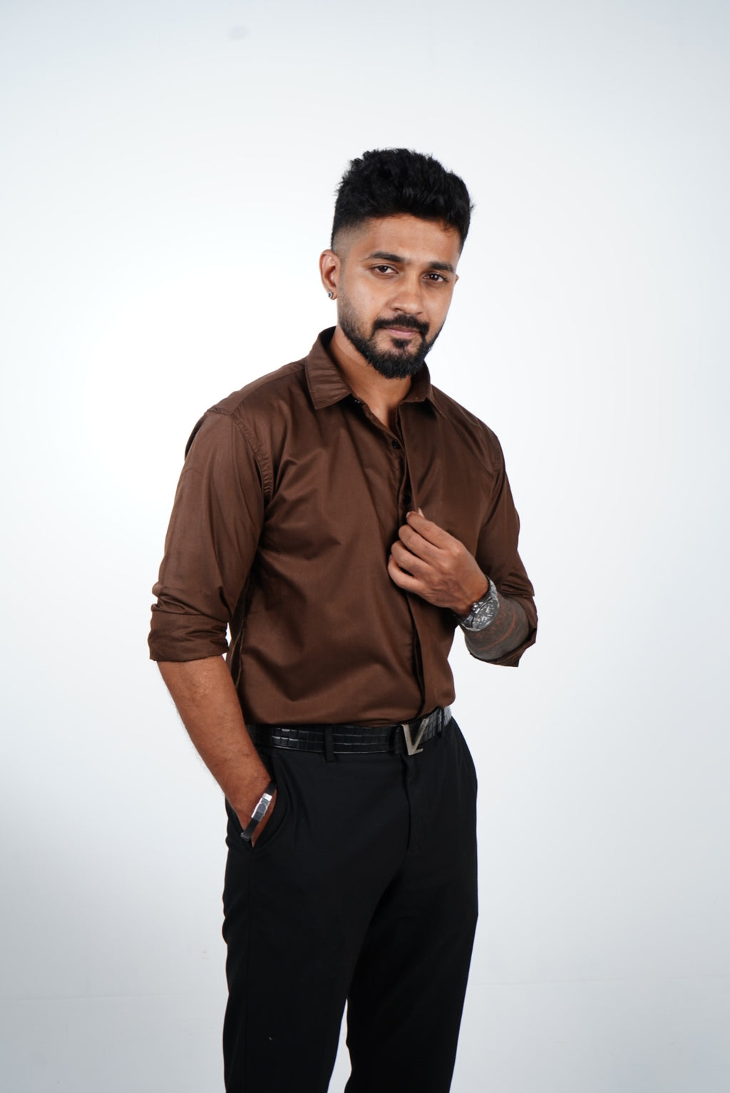 Cocoa Brown Classic Veil Shirt