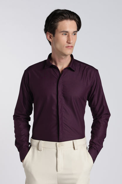 Plum Violet Classic Veil Shirt