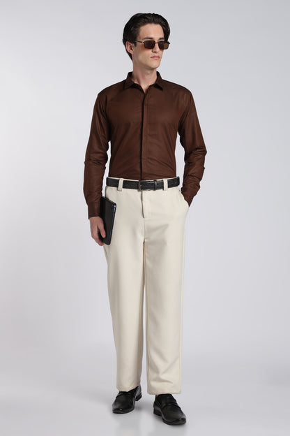 Cocoa Brown Classic Veil Shirt