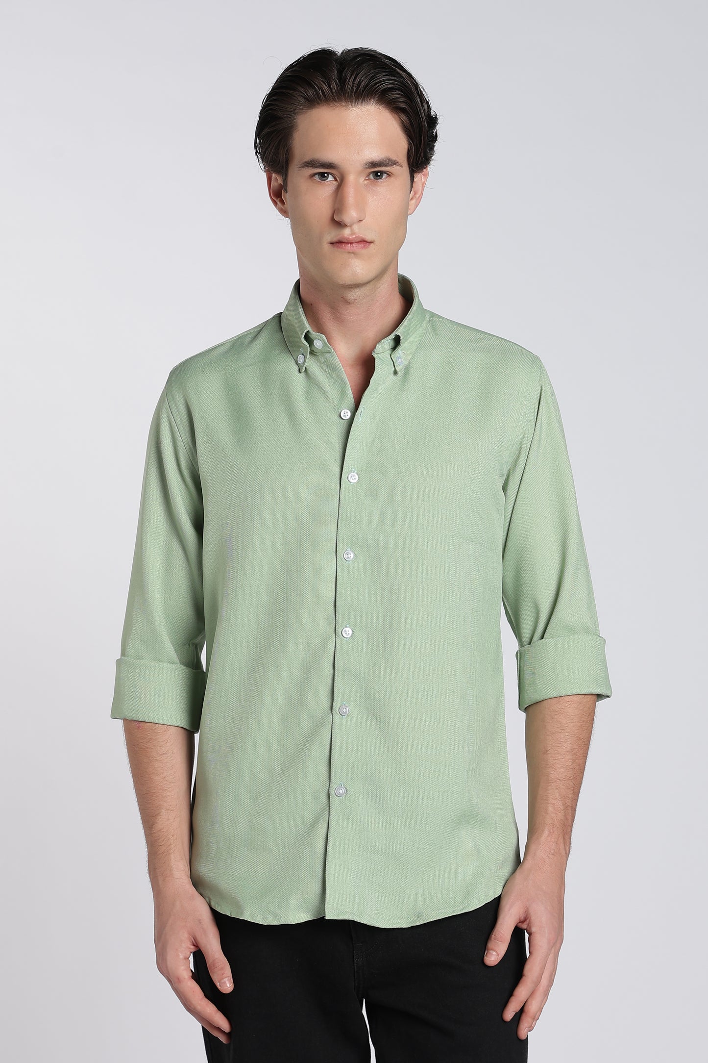 Willow Green Heritage Linen Blend Shirt