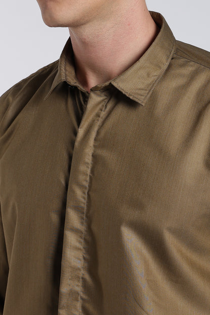 Olive Brown Classic Veil Shirt