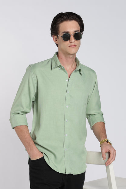 Willow Green Heritage Linen Blend Shirt