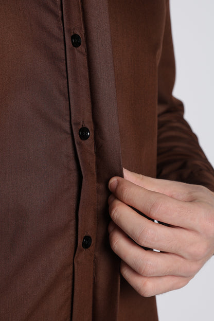 Cocoa Brown Classic Veil Shirt