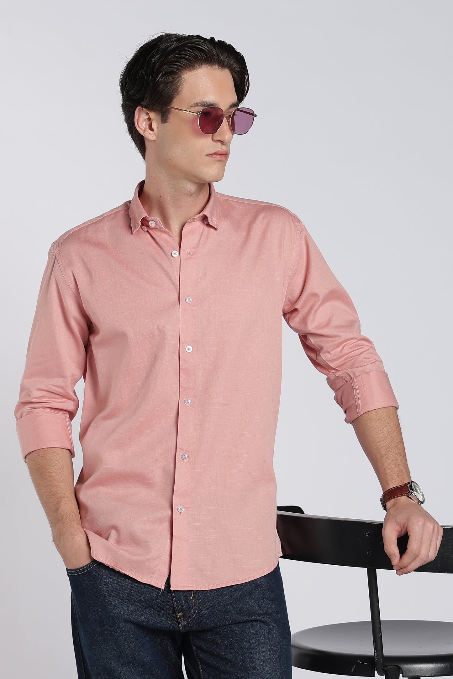 Desert Rose Vintage Linen Blend Shirt