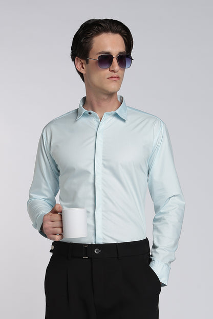 Ice Blue Classic Veil Shirt
