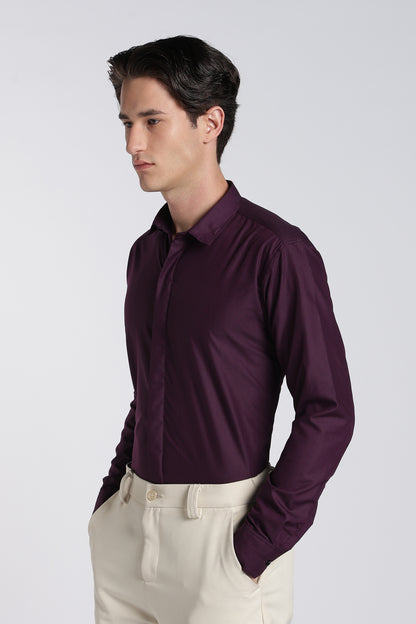 Plum Violet Classic Veil Shirt