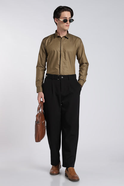 Olive Brown Classic Veil Shirt