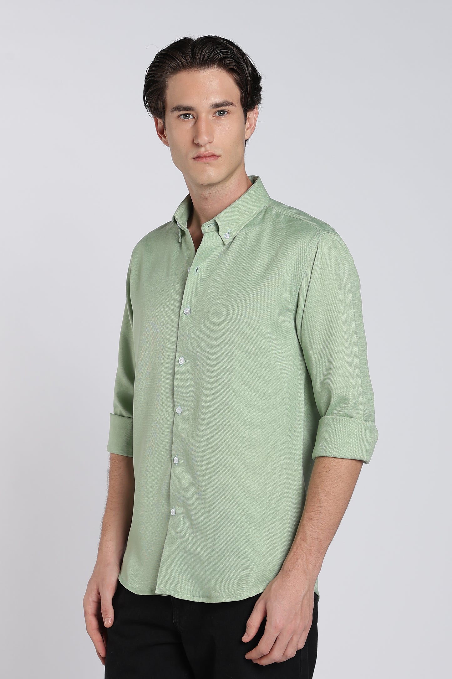 Willow Green Heritage Linen Blend Shirt