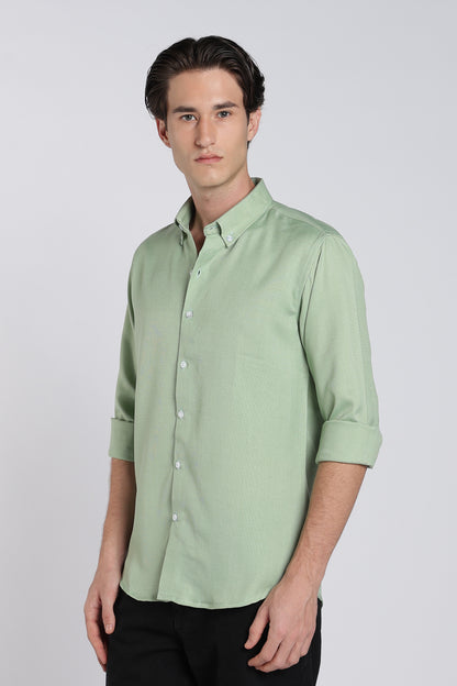 Willow Green Heritage Linen Blend Shirt
