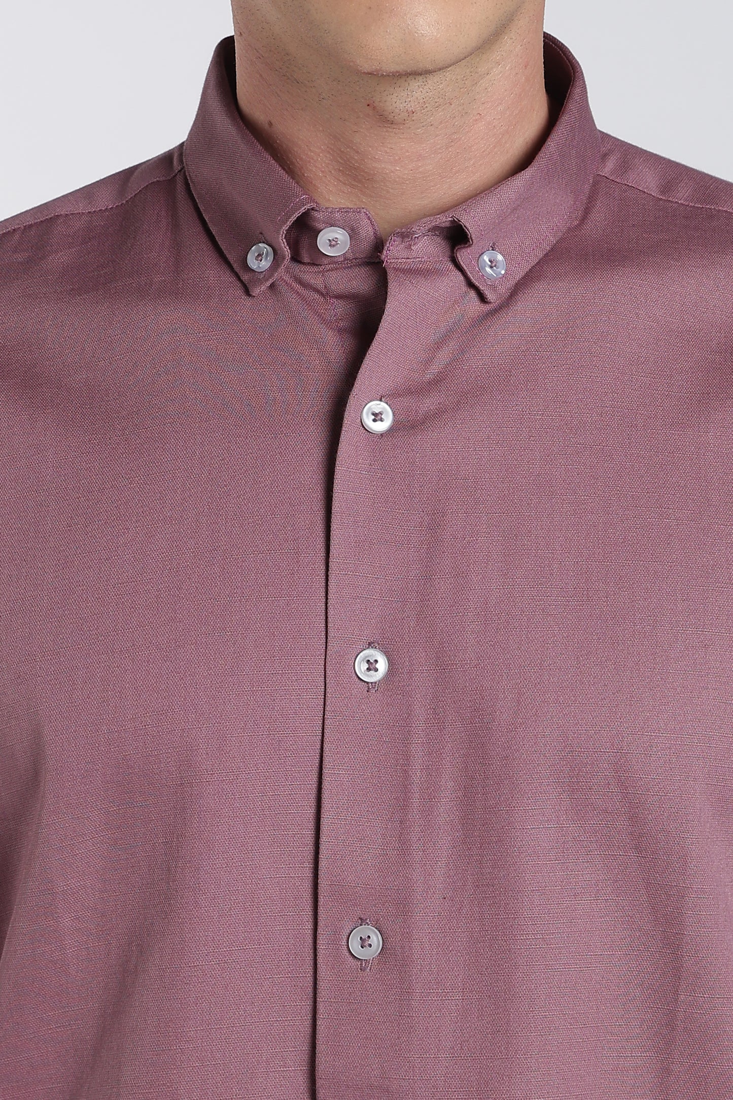 Dusty Wine Vintage Linen Blend Shirt