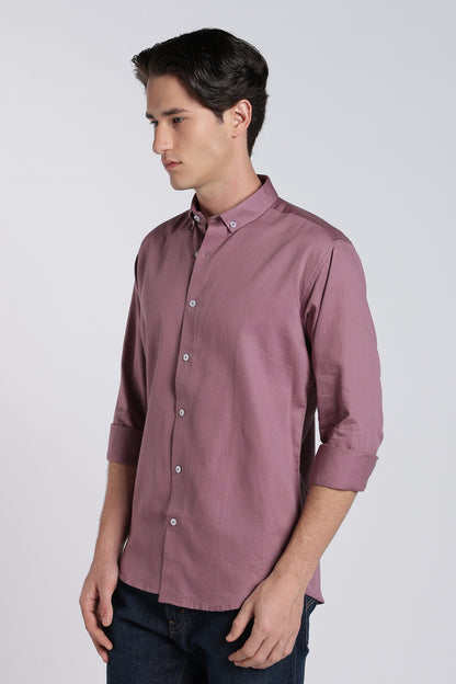 Dusty Wine Vintage Linen Blend Shirt