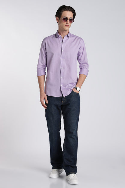 Haze Violet Vintage Linen Blend Shirt