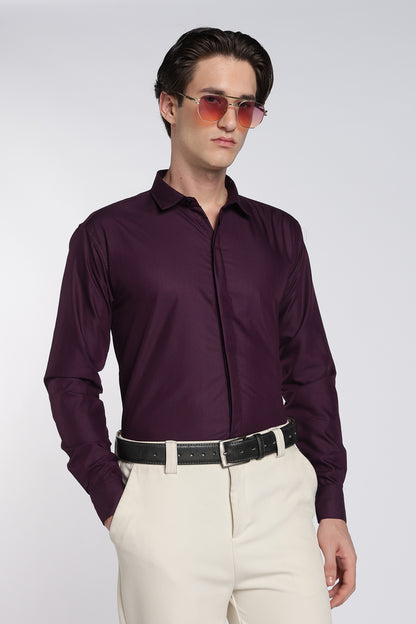 Plum Violet Classic Veil Shirt