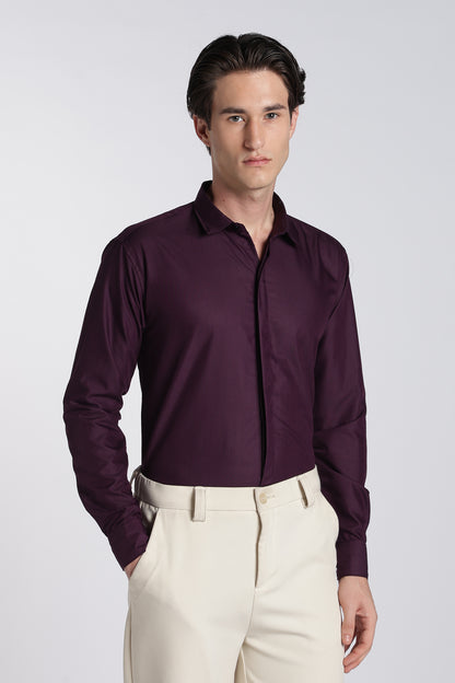 Plum Violet Classic Veil Shirt