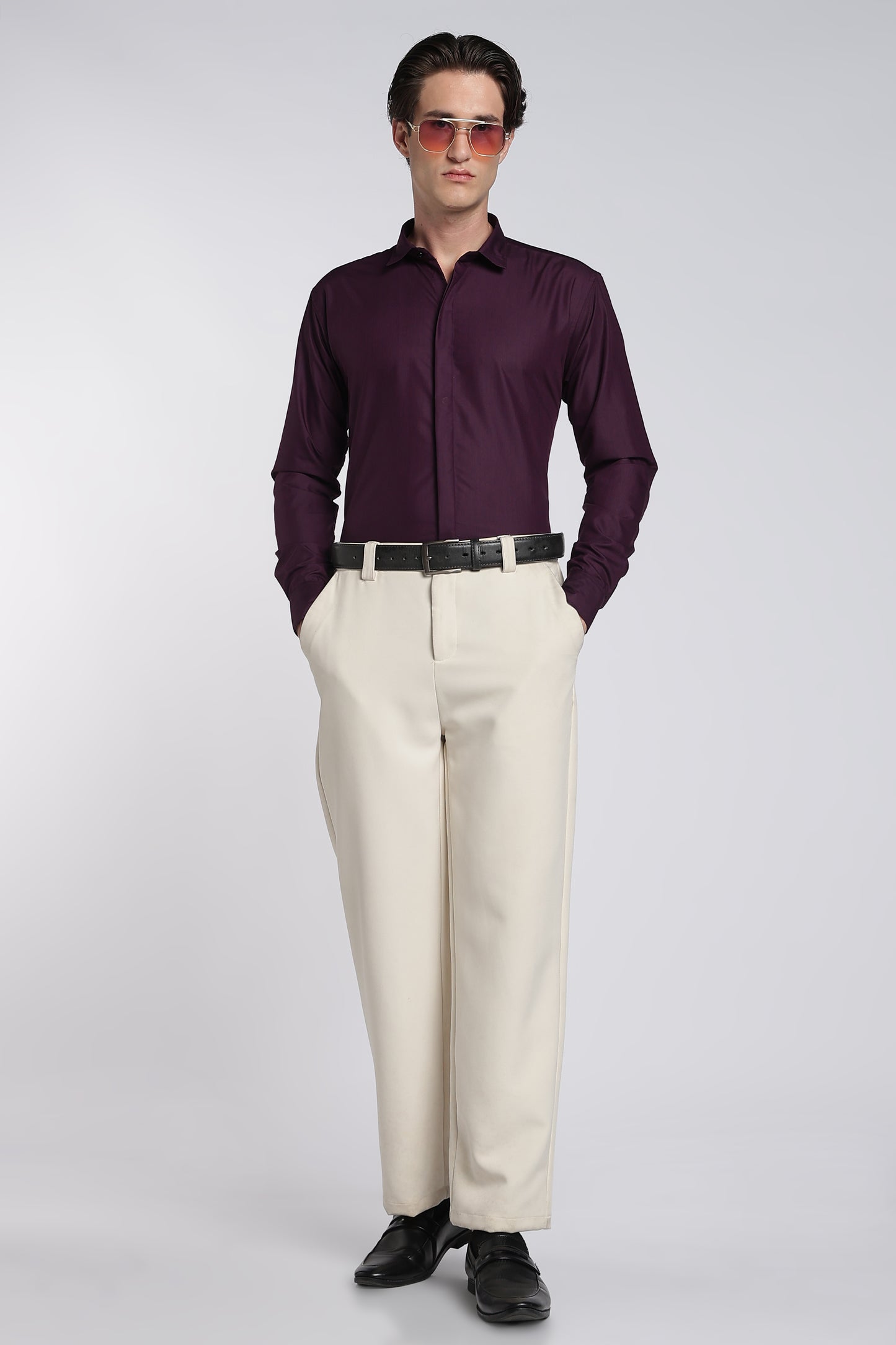 Plum Violet Classic Veil Shirt
