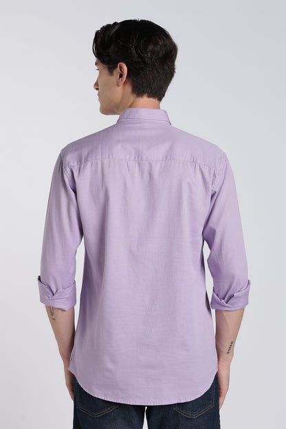 Haze Violet Vintage Linen Blend Shirt