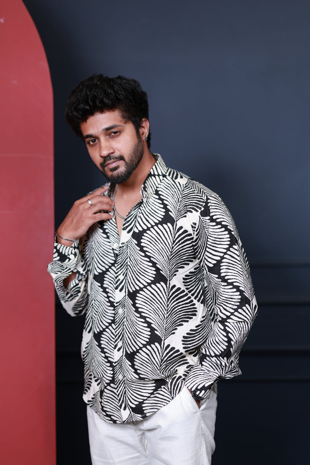 Shadow Fern Abstract Printed Shirt