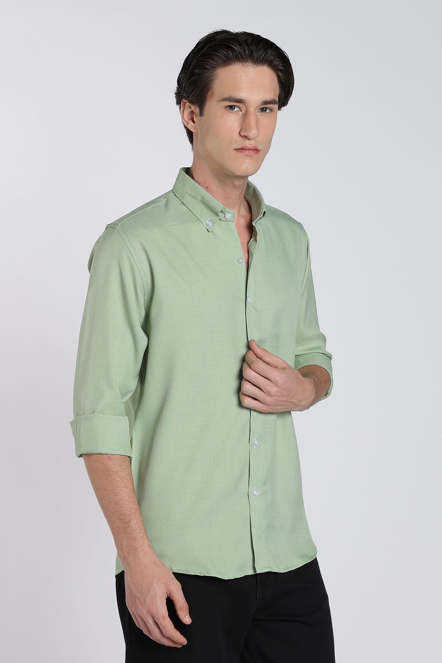 Willow Green Heritage Linen Blend Shirt