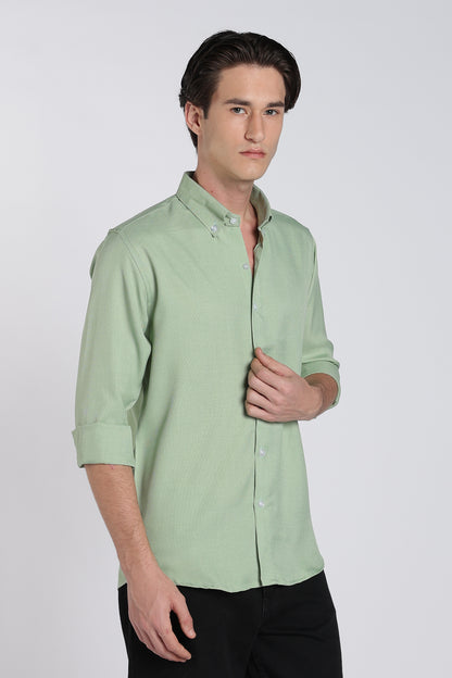 Willow Green Heritage Linen Blend Shirt