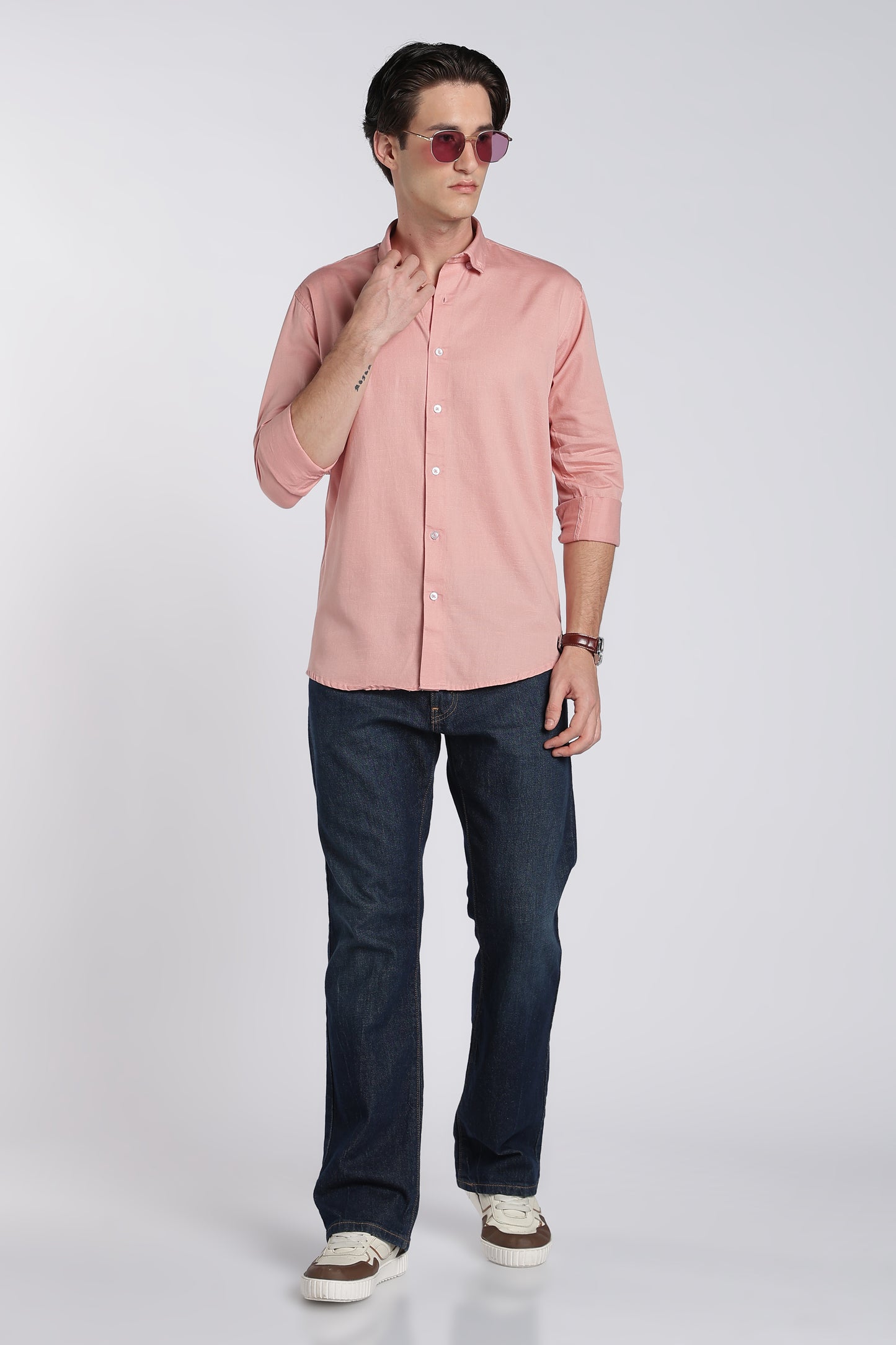 Desert Rose Vintage Linen Blend Shirt