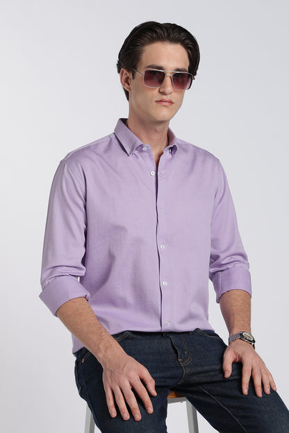 Haze Violet Vintage Linen Blend Shirt