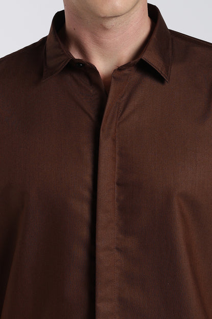 Cocoa Brown Classic Veil Shirt