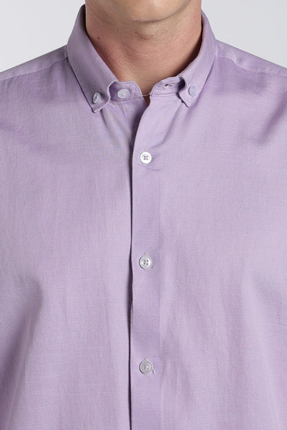 Haze Violet Vintage Linen Blend Shirt