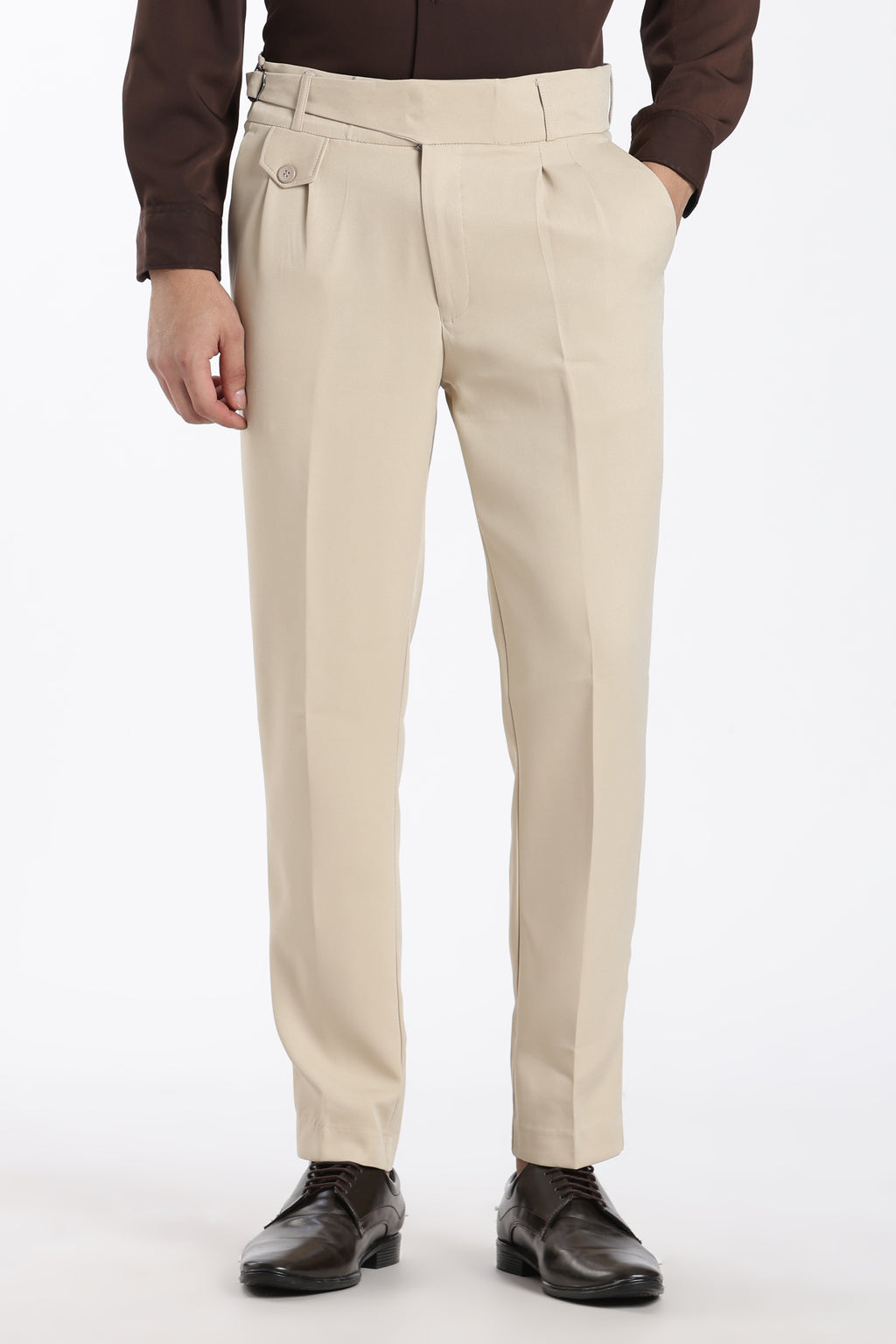 Beige Vintage Gurkha Pants