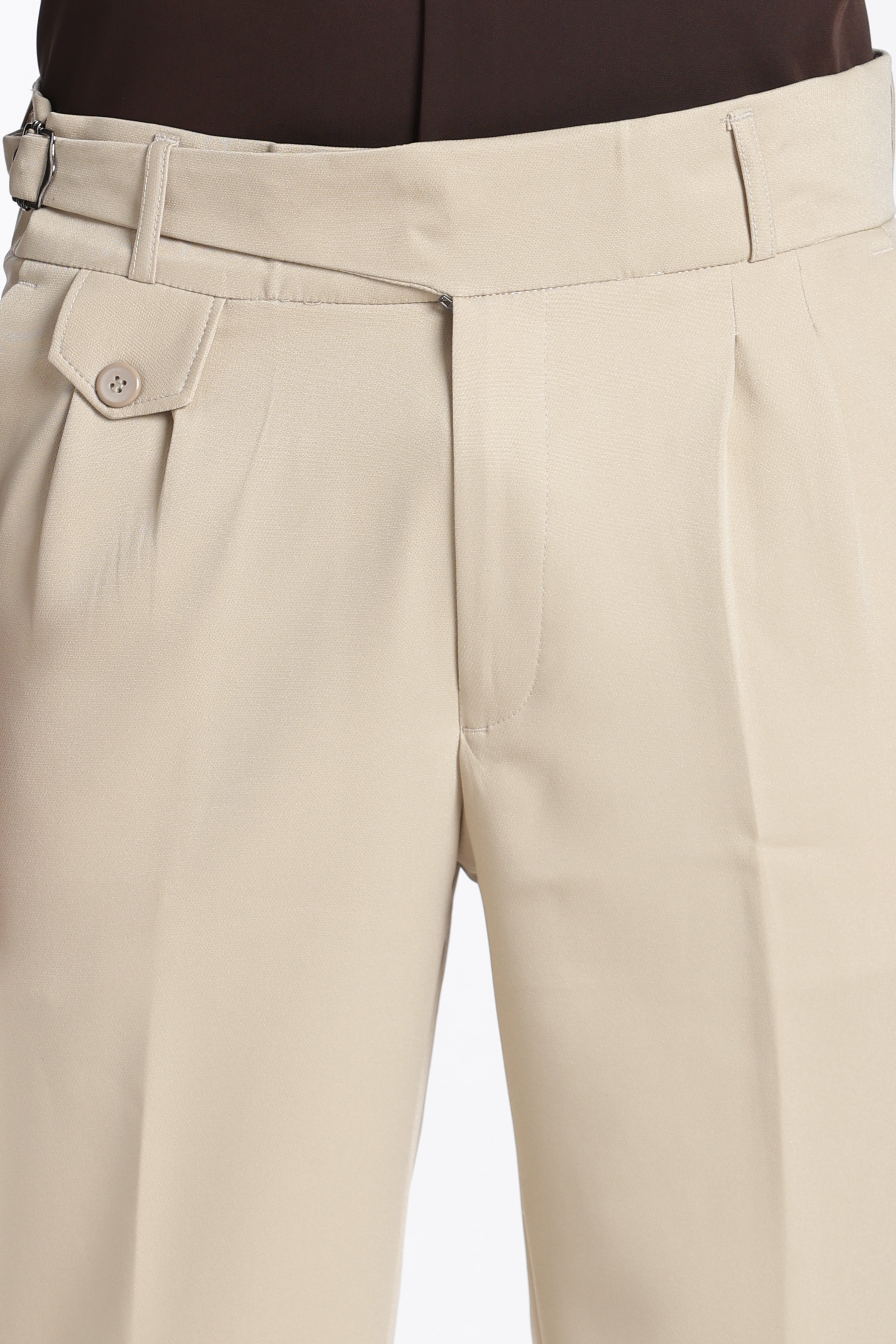 Beige Vintage Gurkha Pants