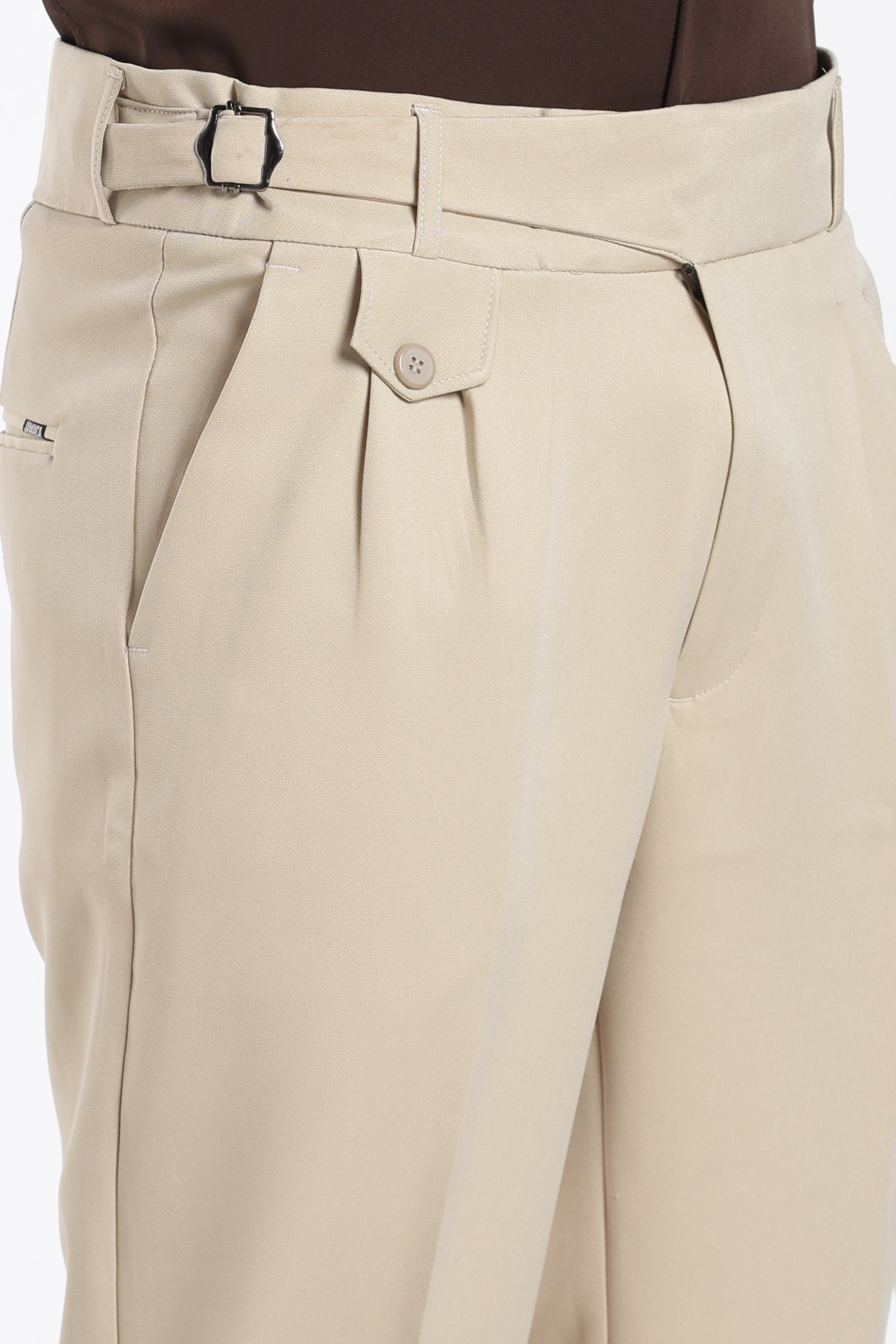 Beige Vintage Gurkha Pants
