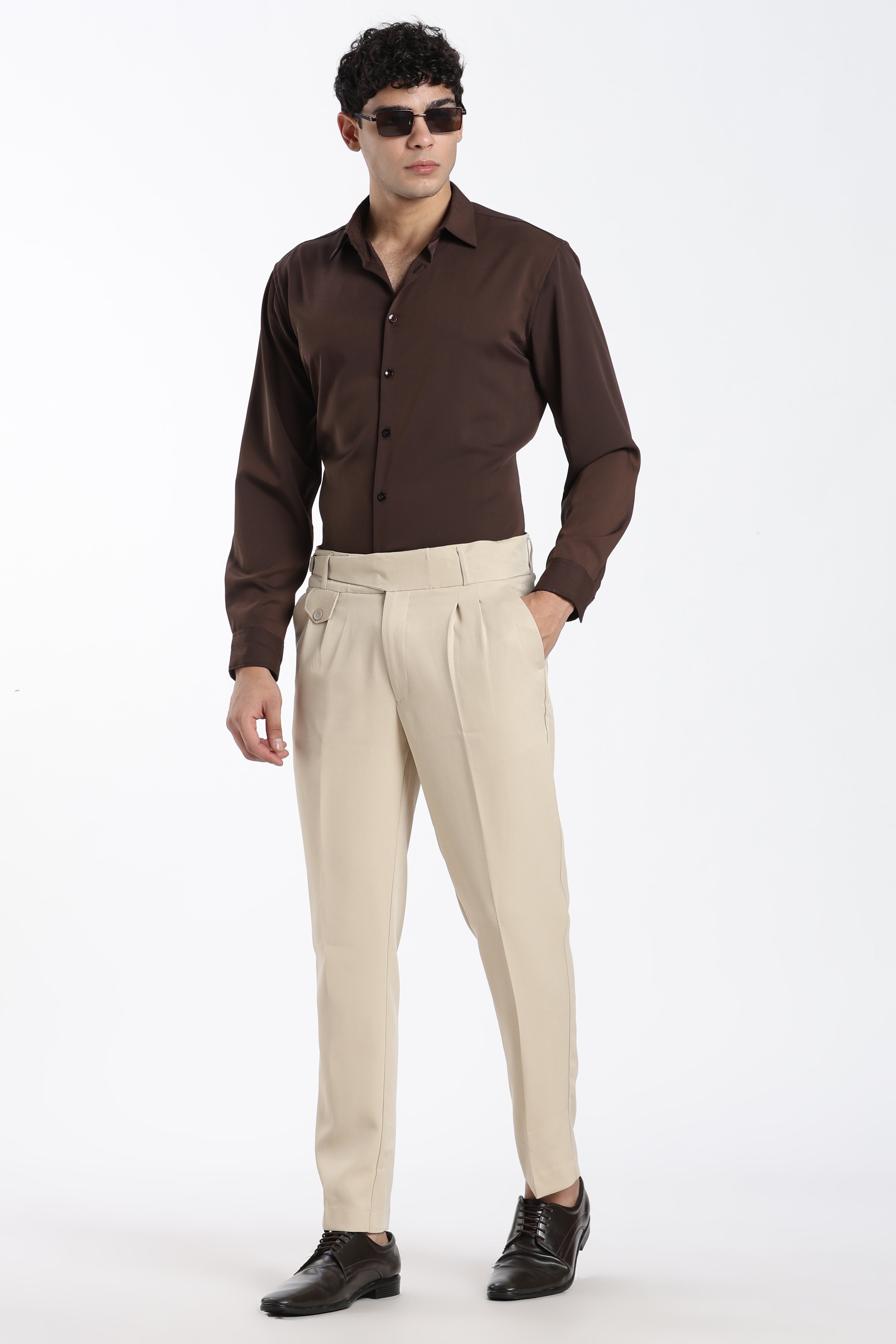 Beige Vintage Gurkha Pants