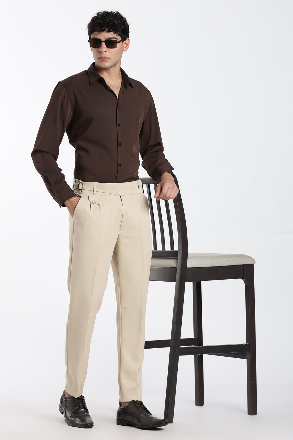 Beige Vintage Gurkha Pants