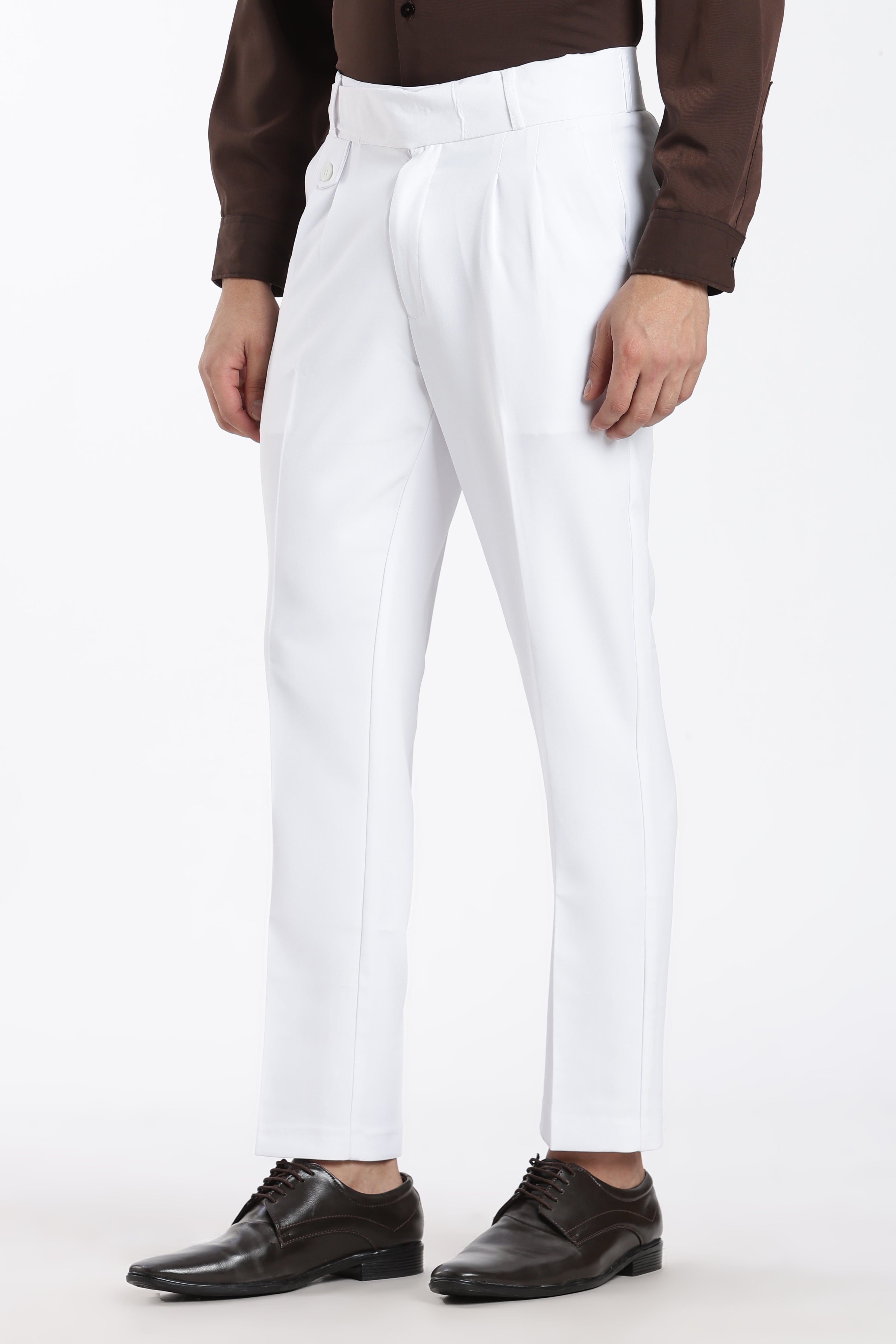 White Vintage Gurkha Pants
