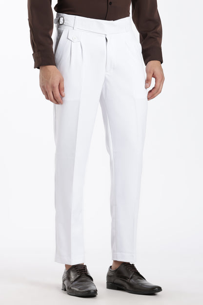 White Vintage Gurkha Pants