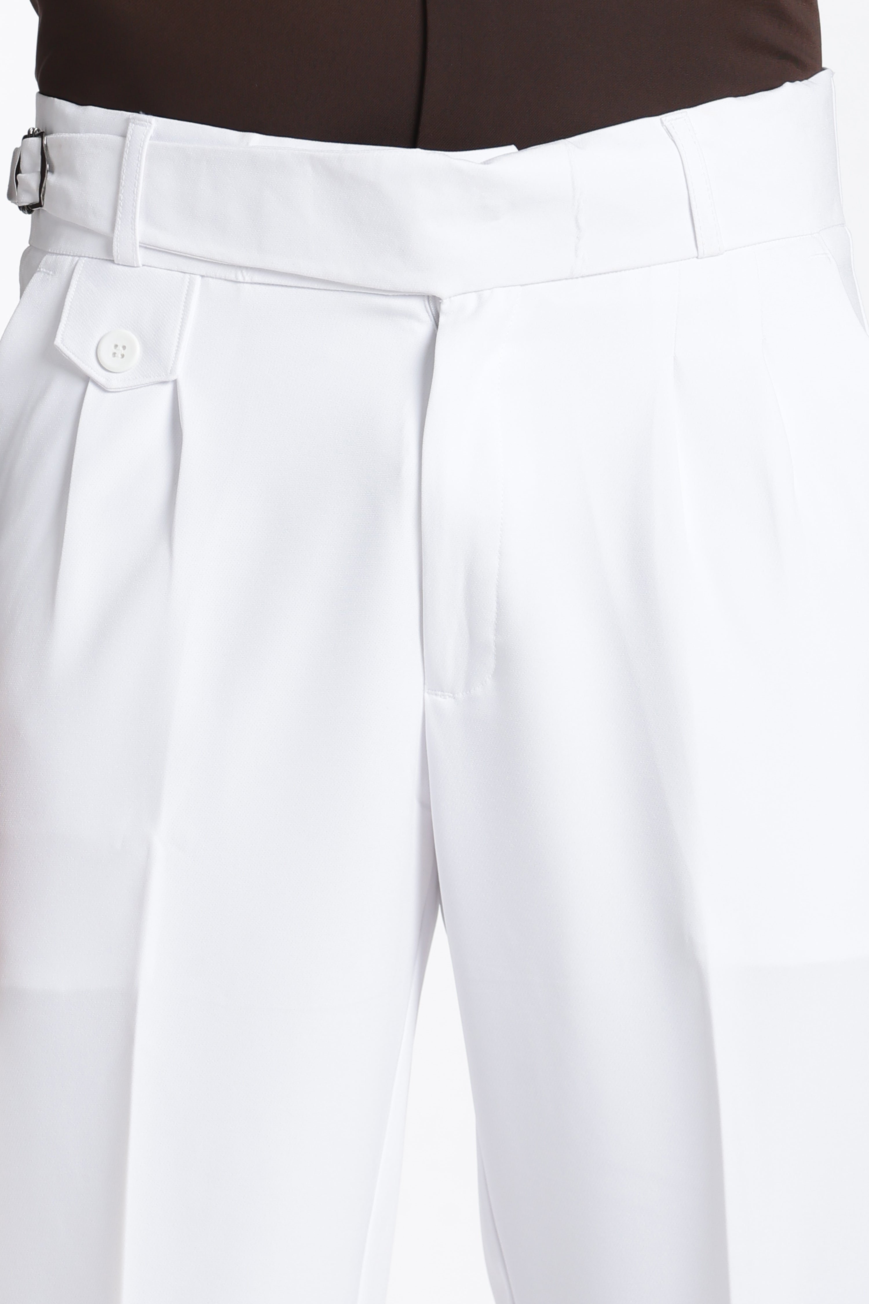 White Vintage Gurkha Pants