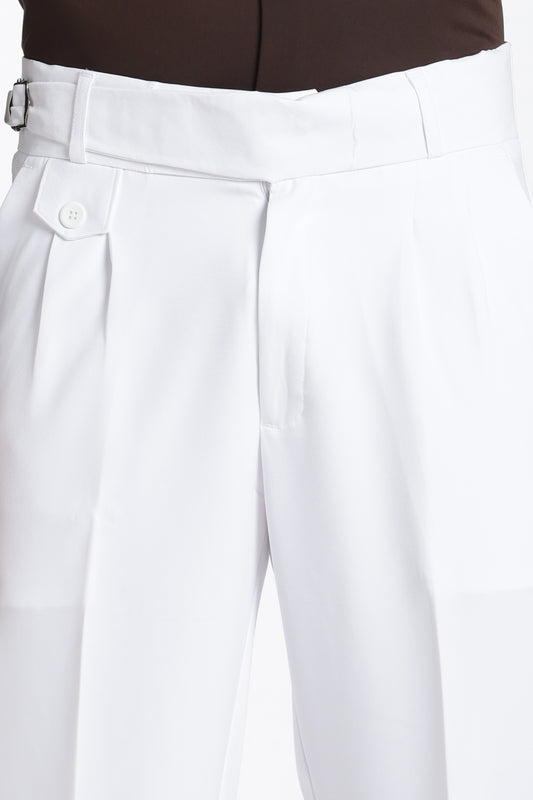 White Vintage Gurkha Pants