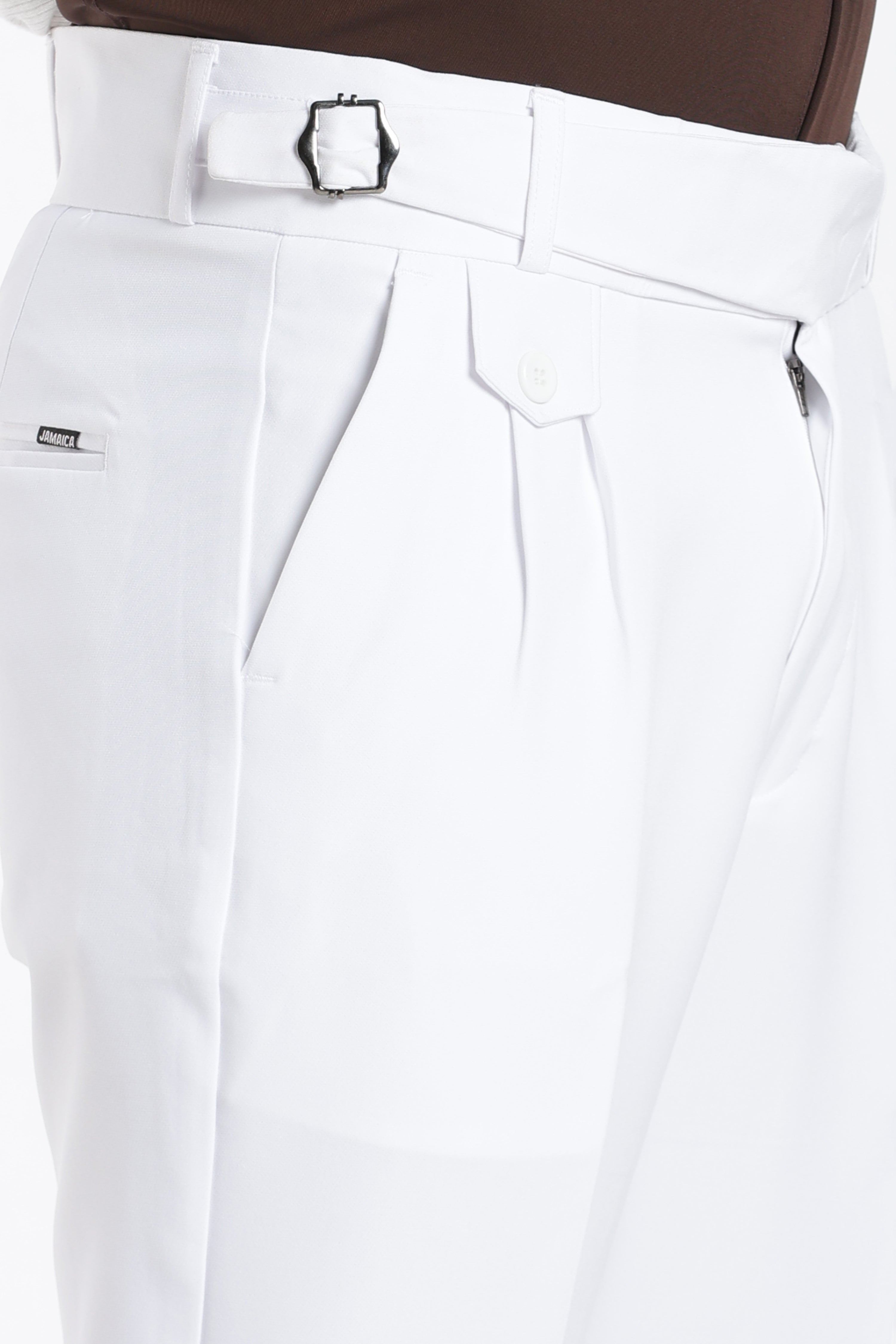 White Vintage Gurkha Pants