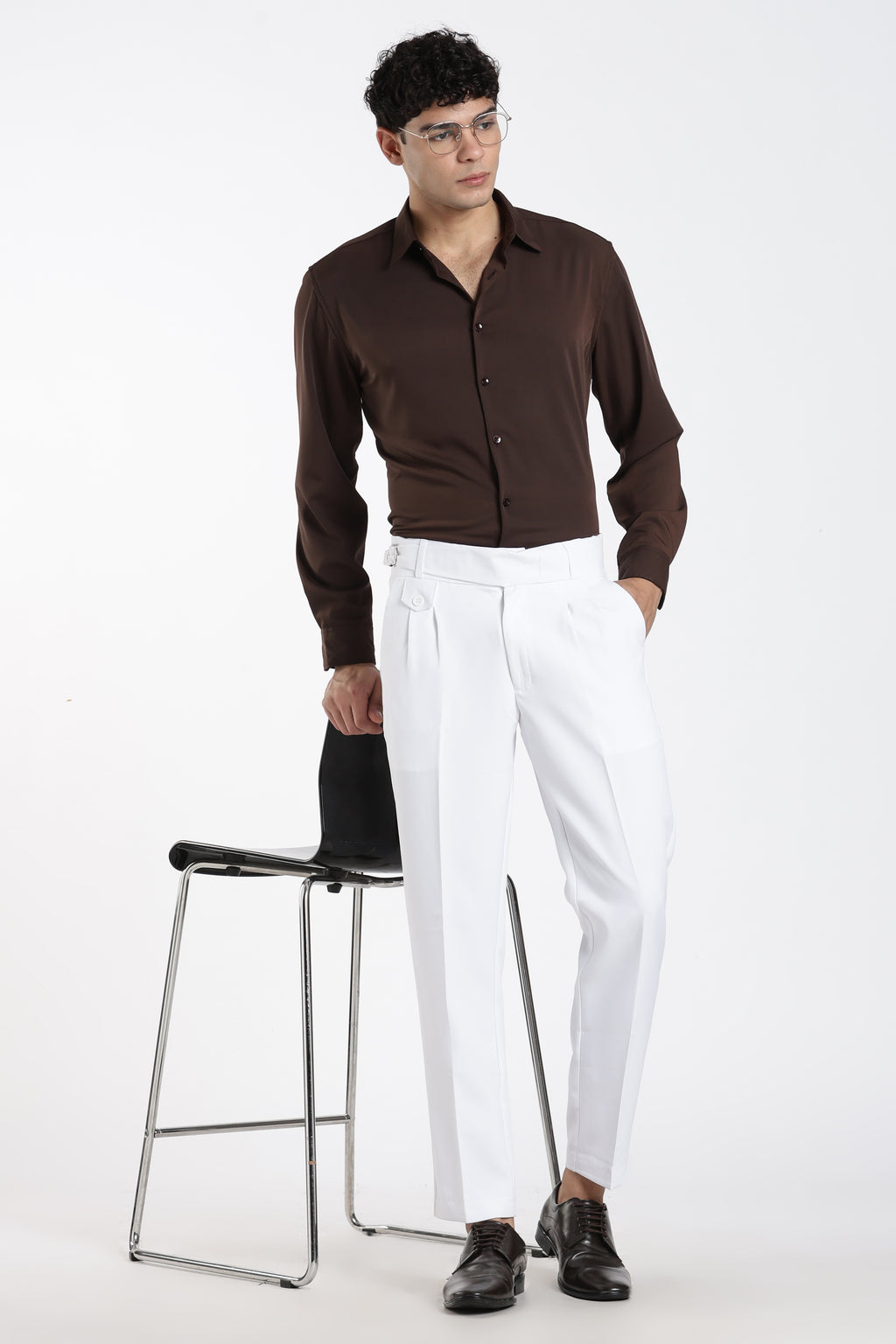 White Vintage Gurkha Pants
