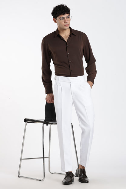 White Vintage Gurkha Pants