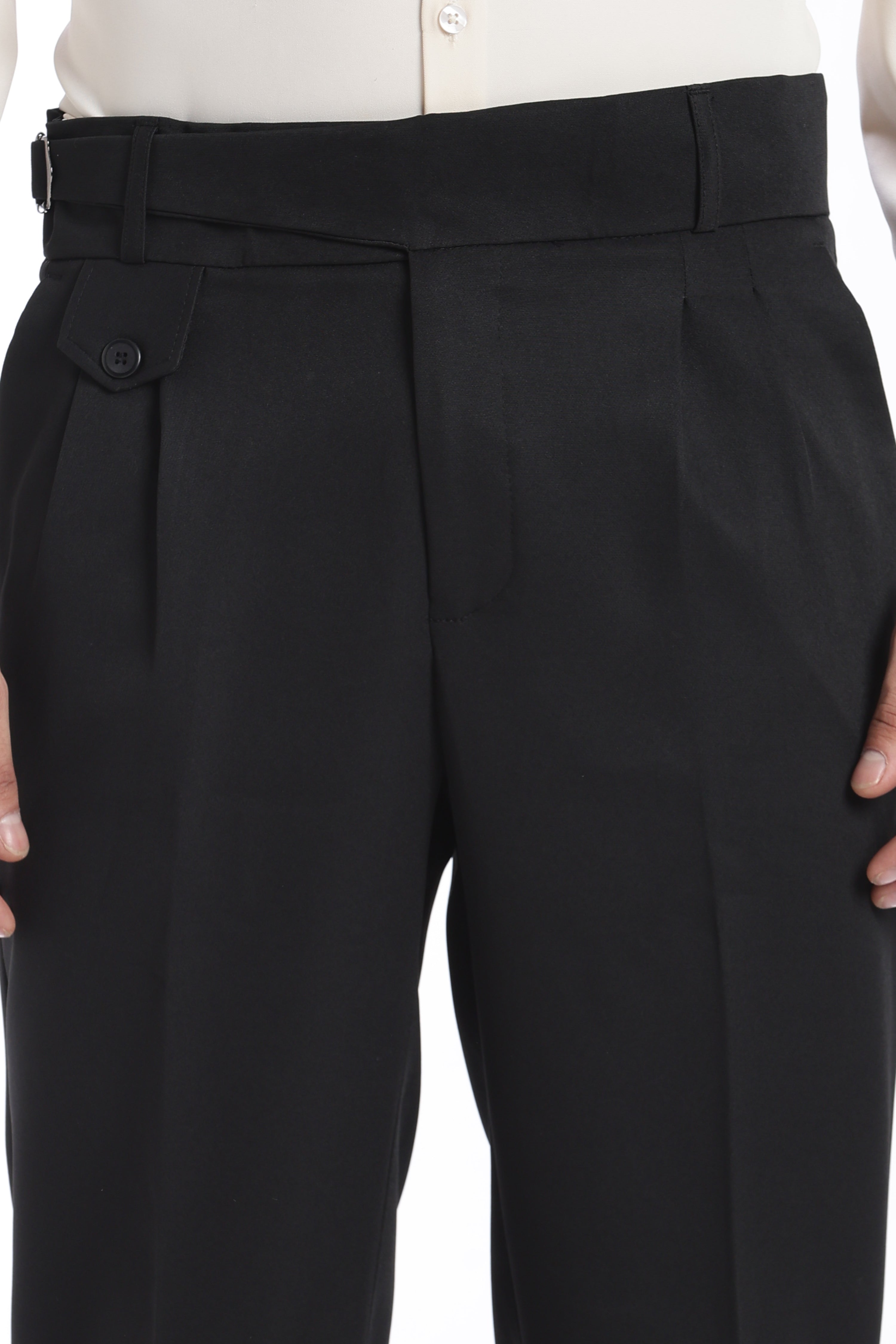 Black Vintage Gurkha Pants