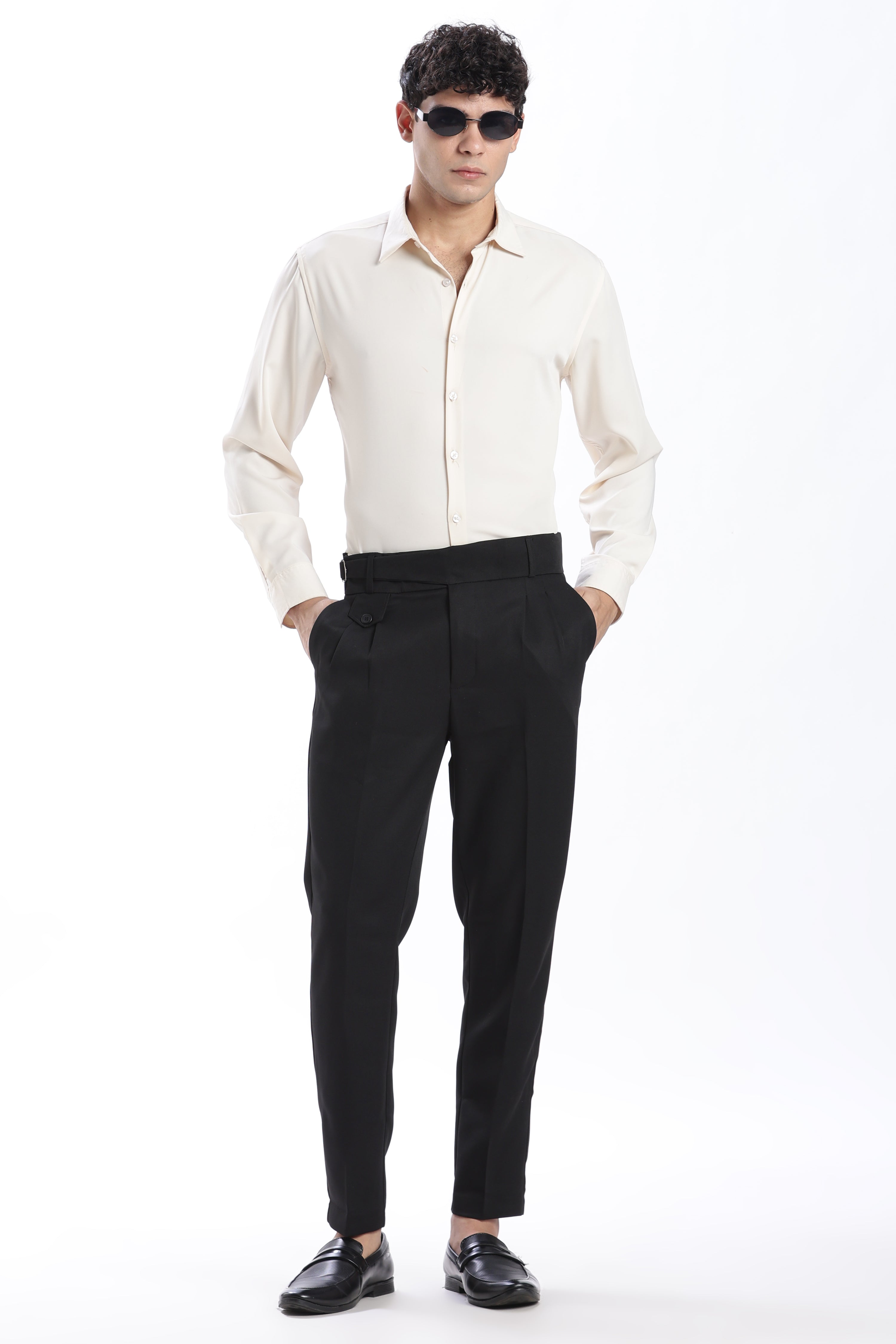 Black Vintage Gurkha Pants