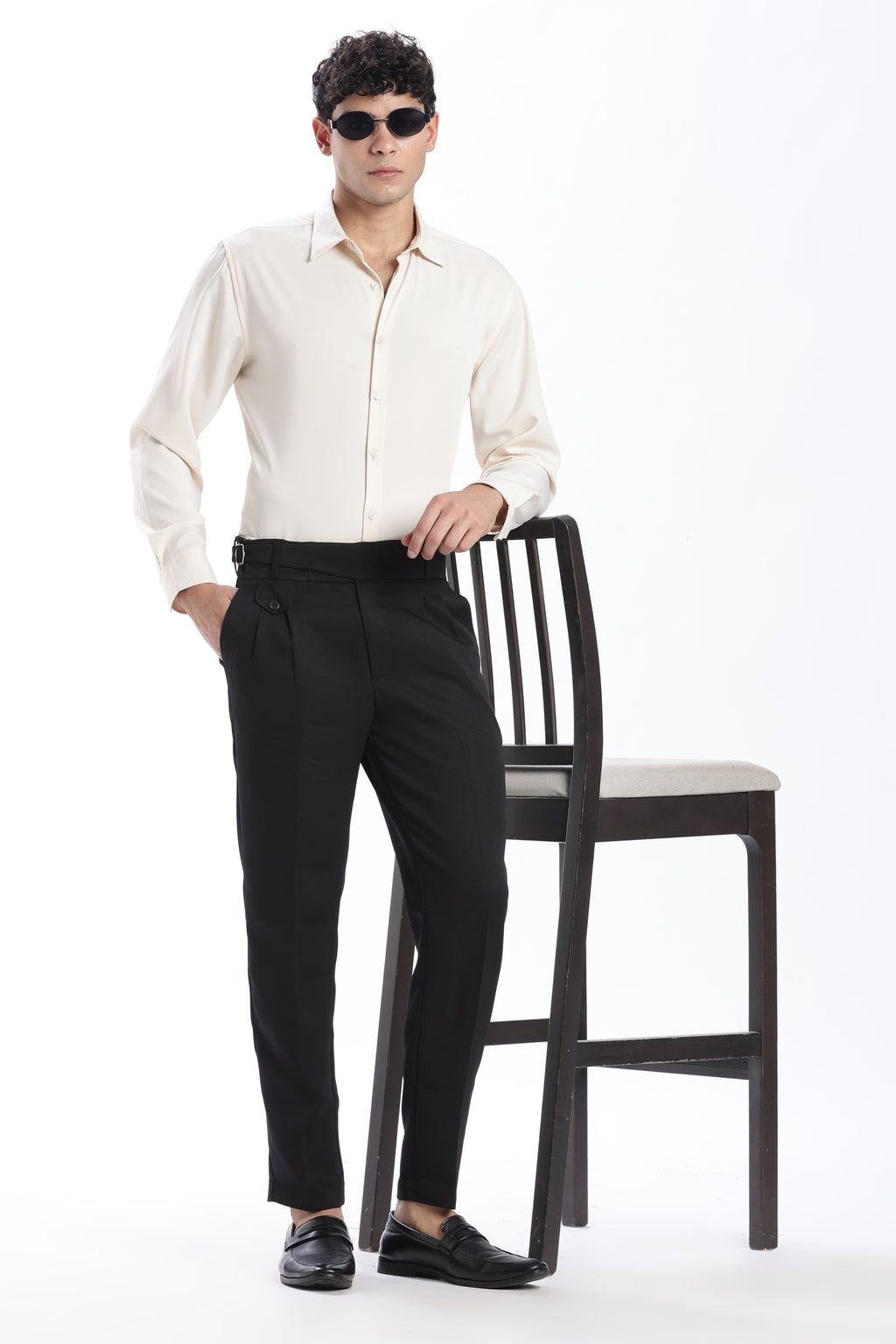 Black Vintage Gurkha Pants