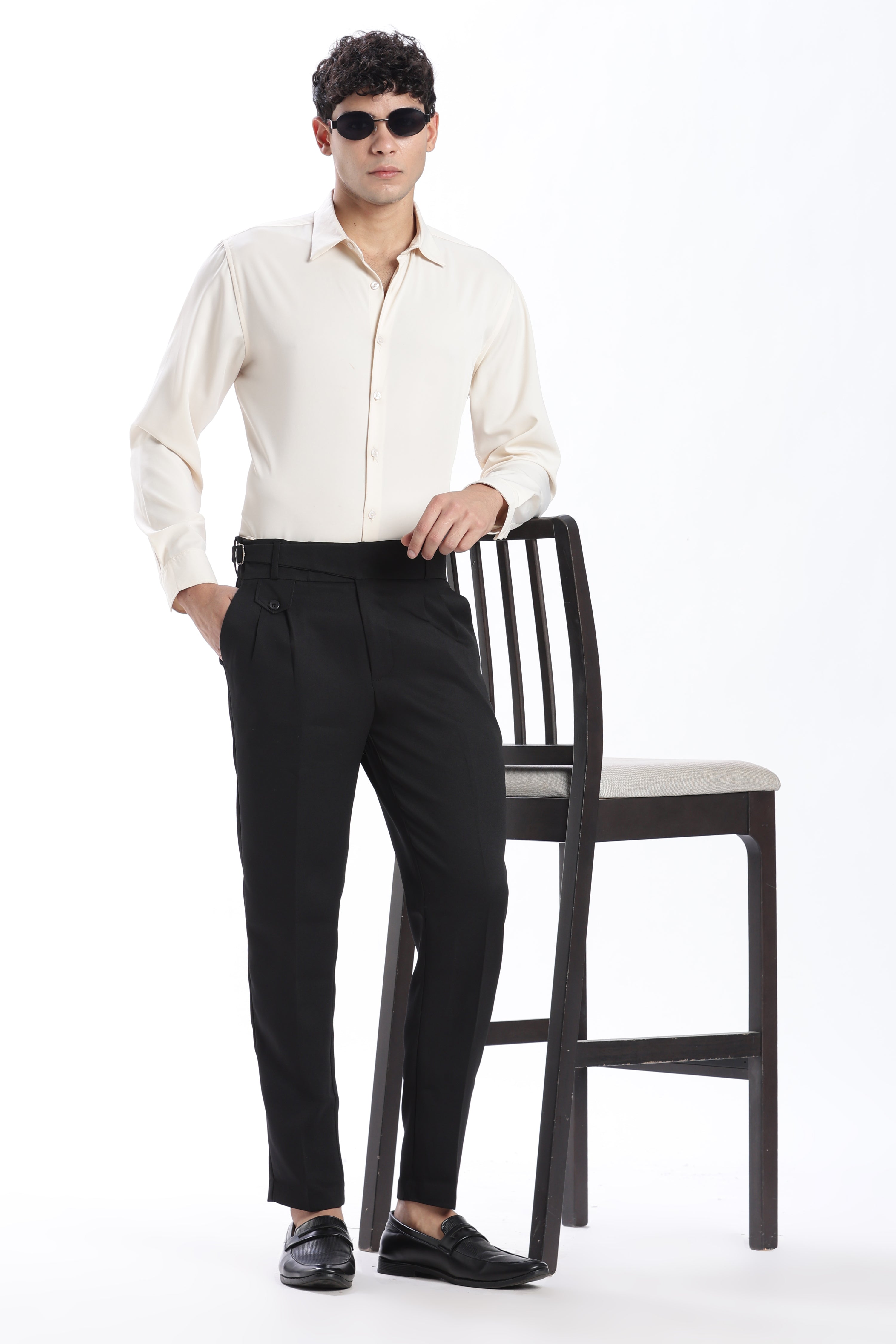 Black Vintage Gurkha Pants