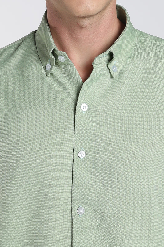 Willow Green Heritage Linen Blend Shirt