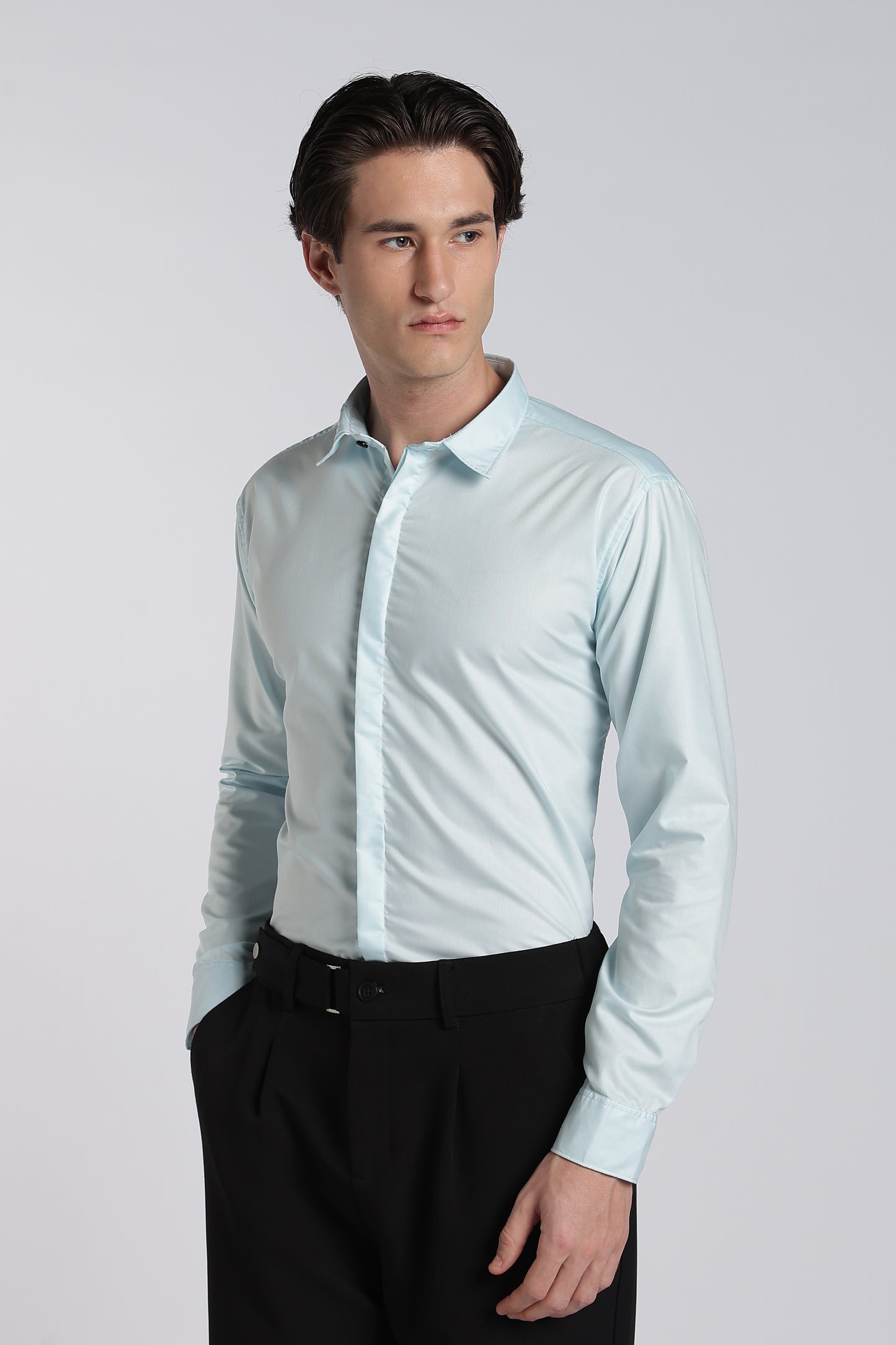 Ice Blue Classic Veil Shirt
