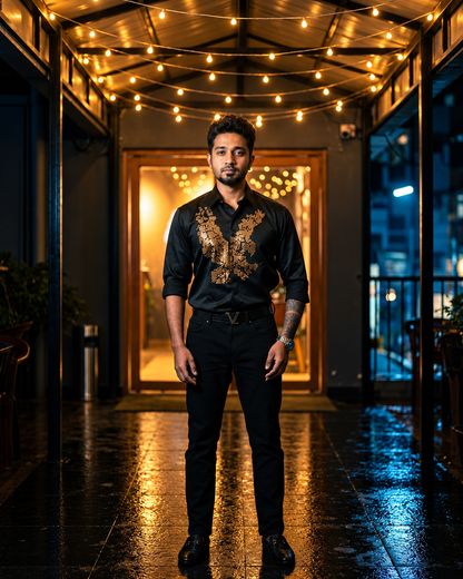 Onyx Black Apex Designer Shirt
