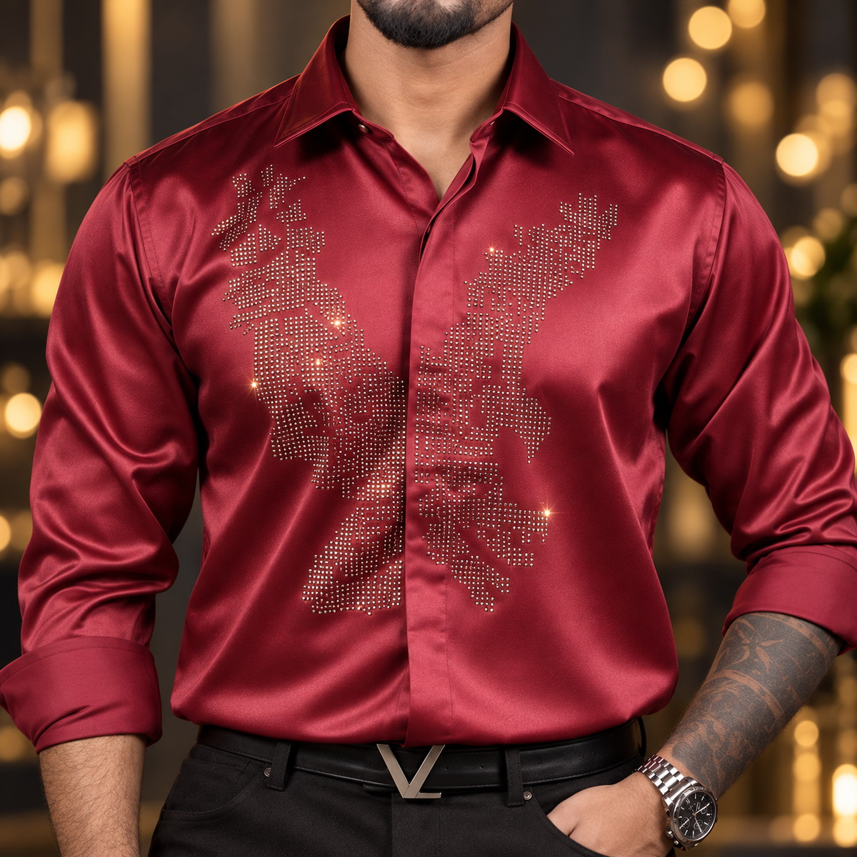 Ruby Red Apex Designer Shirt