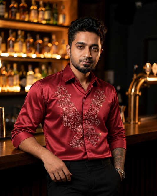 Ruby Red Apex Designer Shirt