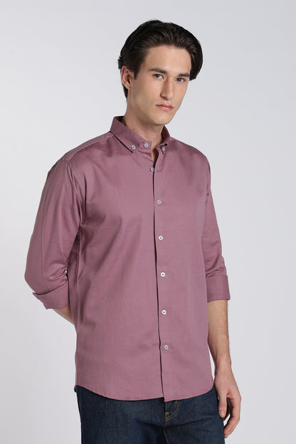 Dusty Wine Vintage Linen Blend Shirt